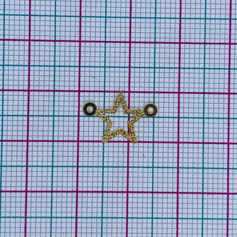 ESTRELLA MINI DIJE BAÑO DE ORO SQ-1438-G 2
