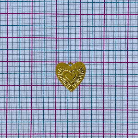 CORAZÓN MINI DIJE BAÑO DE ORO SQ-1464-G