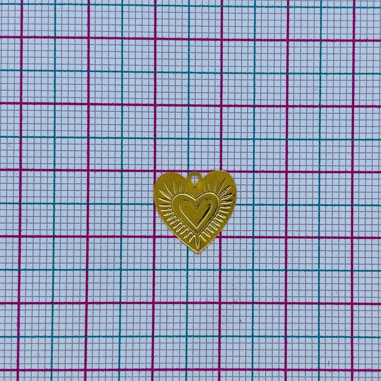 CORAZÓN MINI DIJE BAÑO DE ORO SQ-1464-G 2