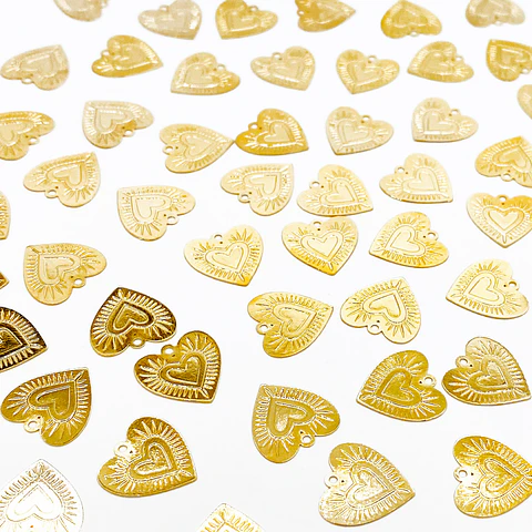 CORAZÓN MINI DIJE BAÑO DE ORO SQ-1464-G