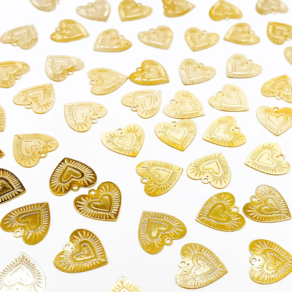 CORAZÓN MINI DIJE BAÑO DE ORO SQ-1464-G 1