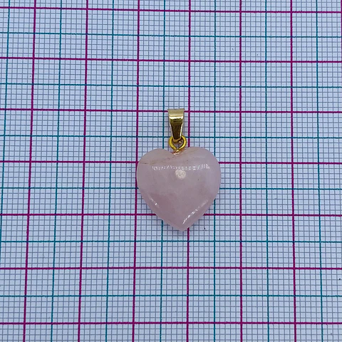 CORAZÓN CUARZO ROSA DPC-16CR