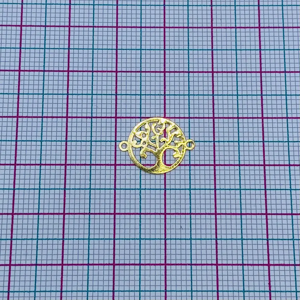 ARBOL DE LA VIDA MINI DIJE BAÑO DE ORO SQ-1412-G 2
