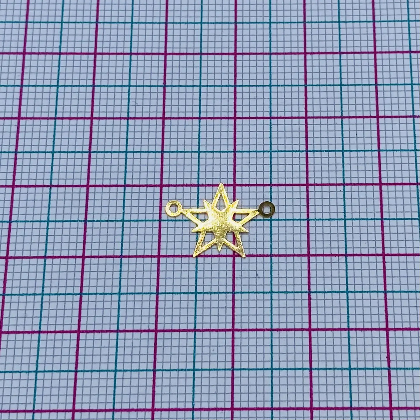 ESTRELLA MINI DIJE BAÑO DE ORO SQ-1455-G 2
