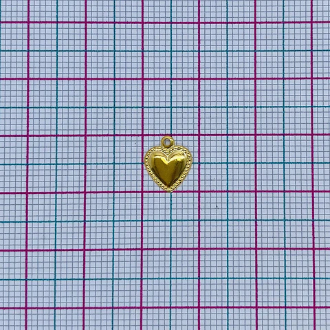 DIJE ✦ CORAZÓN BAÑO DE ORO