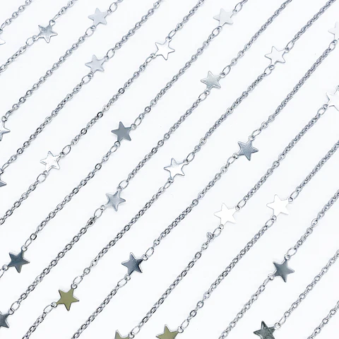CADENA ✦ ACERO ESTRELLAS