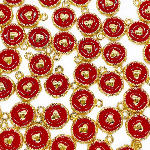 CORAZÓN BAÑO DE ORO (ELIGE TU FAVORITO) W-9348-G/COLOR