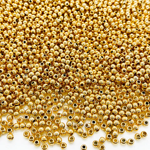 SEPARADOR ✦ BALÍN BAÑO DE ORO HUECO PEQUEÑO 3MM