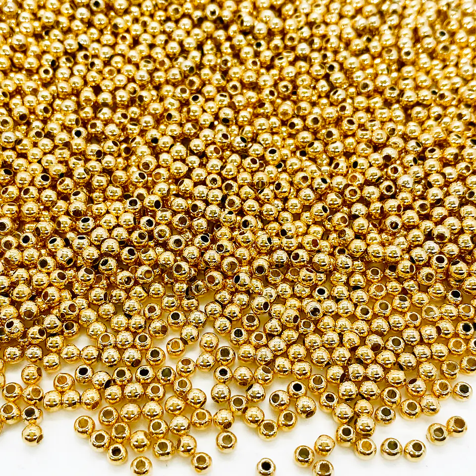 SEPARADOR ✦ BALÍN BAÑO DE ORO HUECO PEQUEÑO 3MM 1