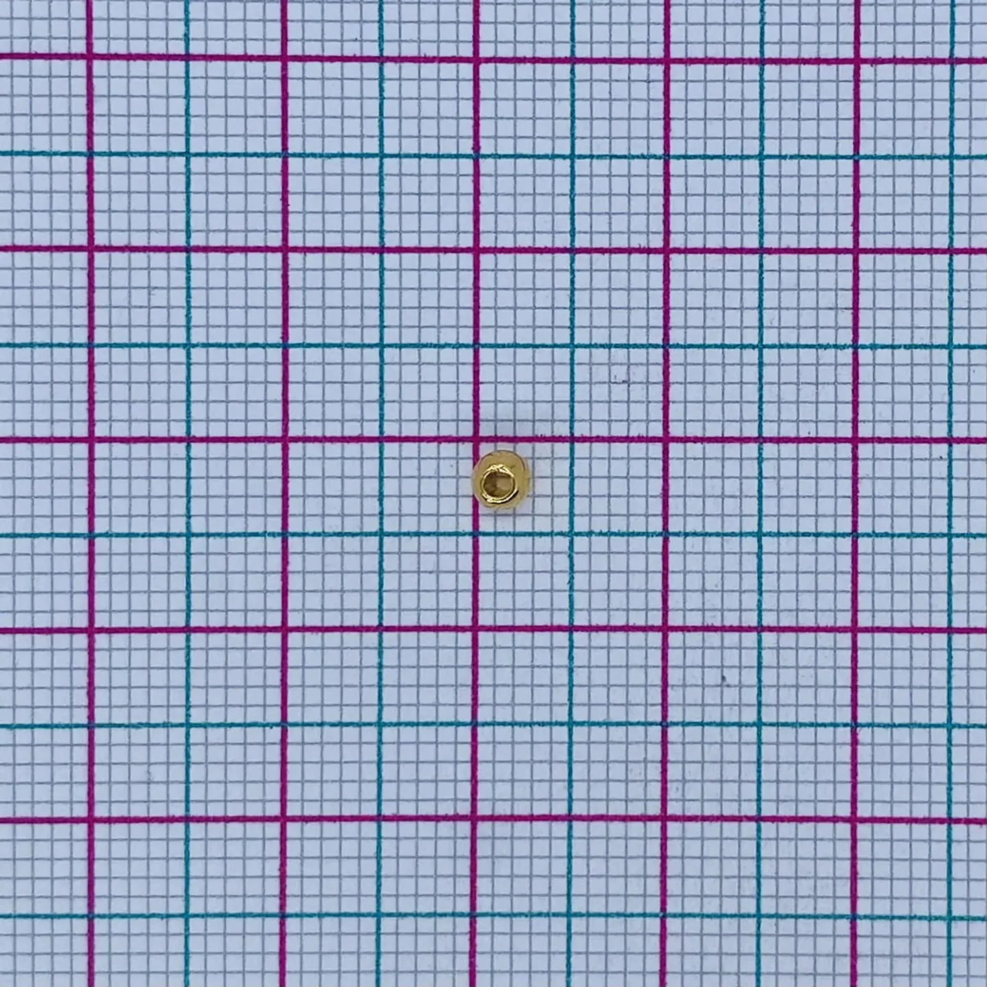 SEPARADOR ✦ BALÍN BAÑO DE ORO HUECO PEQUEÑO 3MM 2