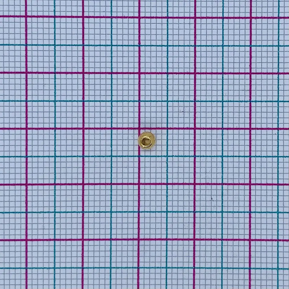 SEPARADOR ✦ BALÍN BAÑO DE ORO HUECO PEQUEÑO 3MM 2