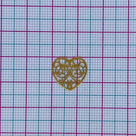 CORAZÓN MINI DIJE BAÑO DE ORO T5071                           