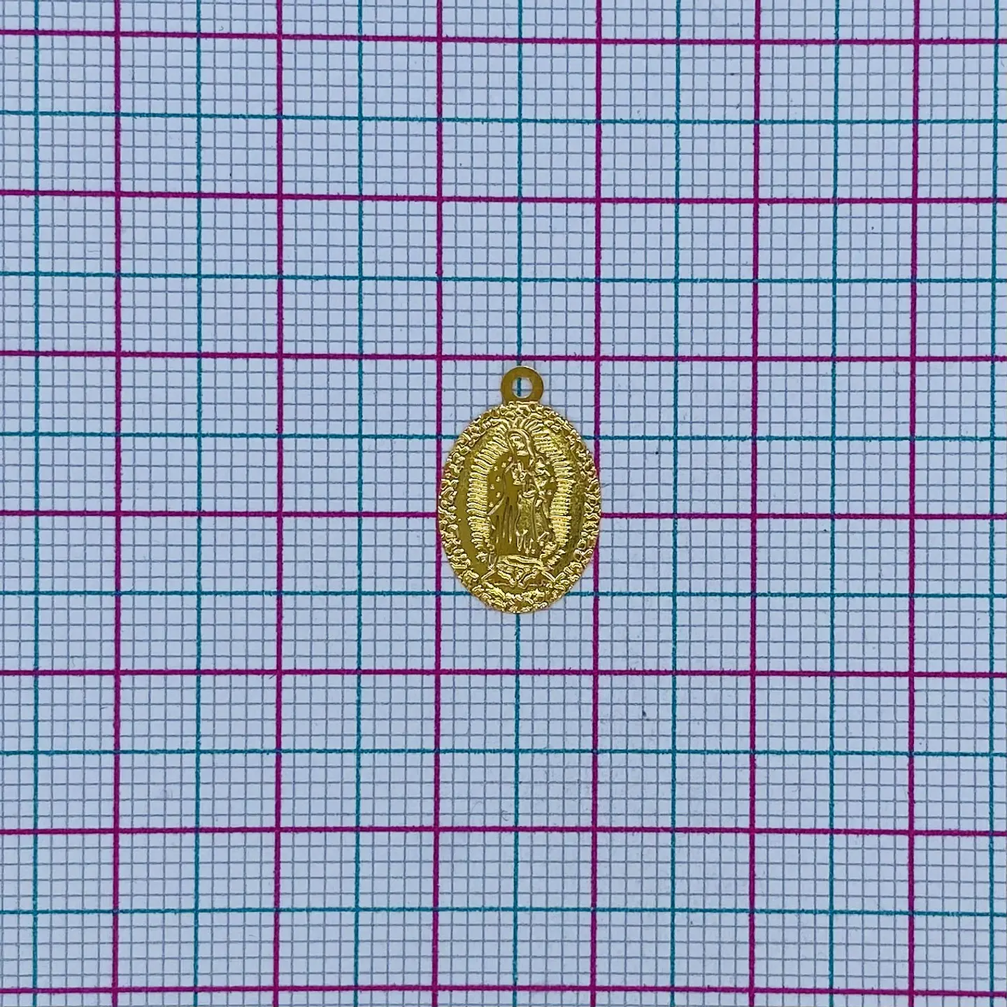 VIRGEN GUADALUPE MINI DIJE BAÑO DE ORO SQ-1425-G 2