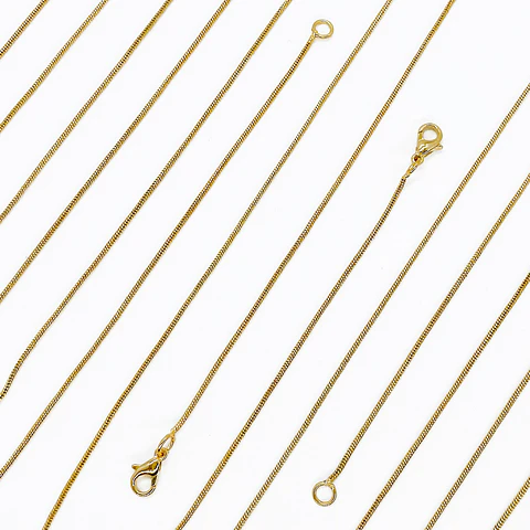 CADENA REDONDA BAÑO DE ORO S-8114-45