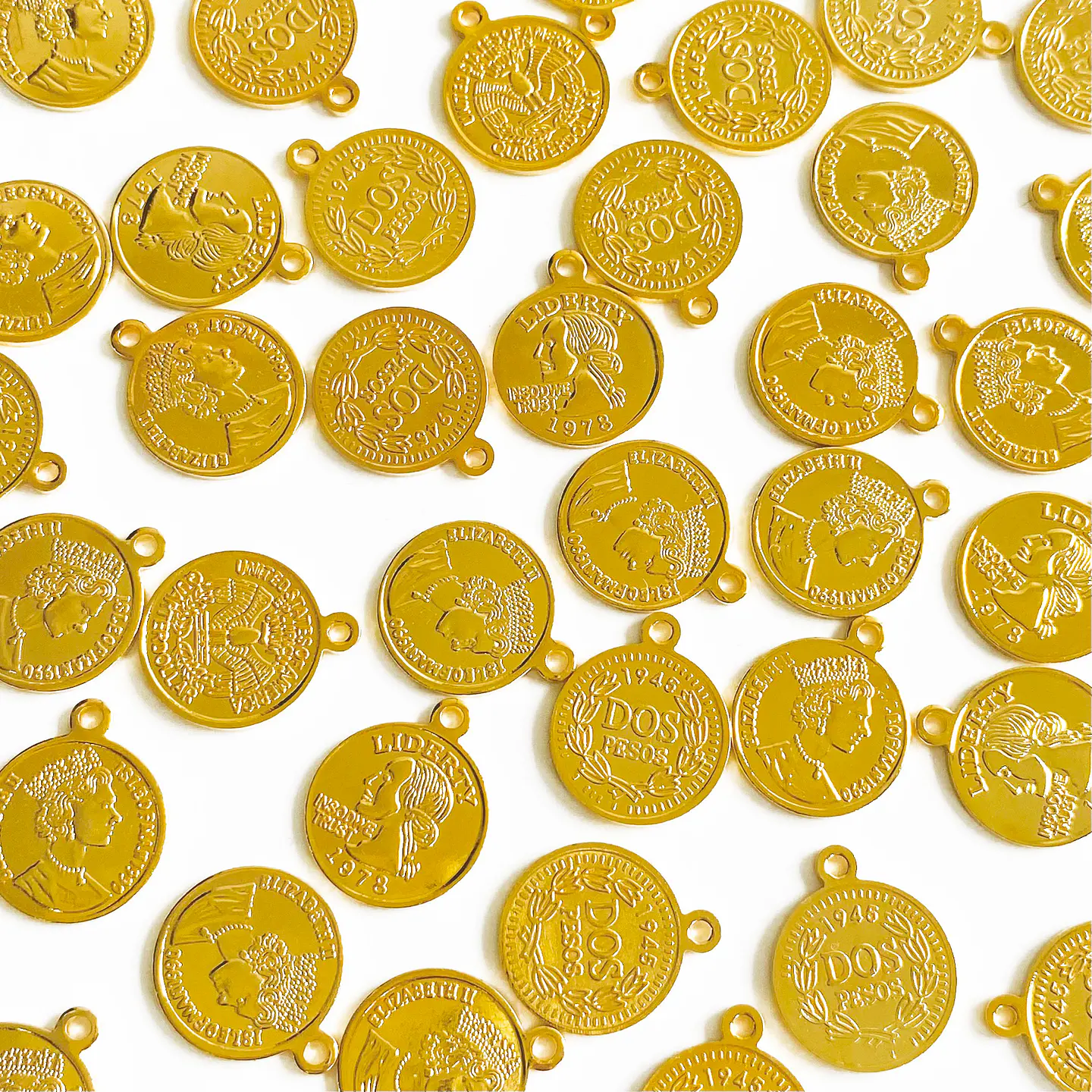 DIJE ✦ MONEDA BAÑO DE ORO 1