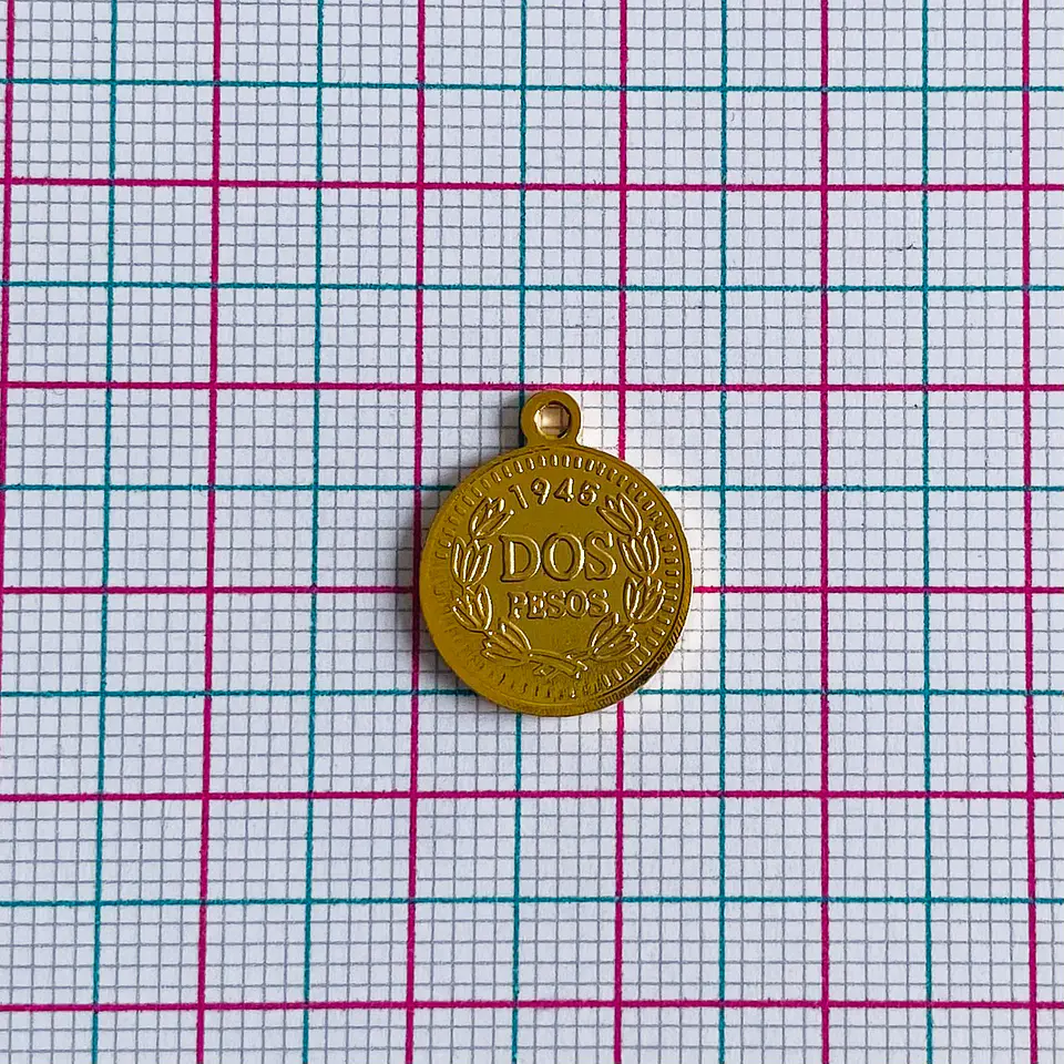 DIJE ✦ MONEDA BAÑO DE ORO 2