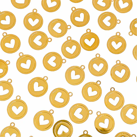 CORAZÓN MINI DIJE BAÑO DE ORO T015