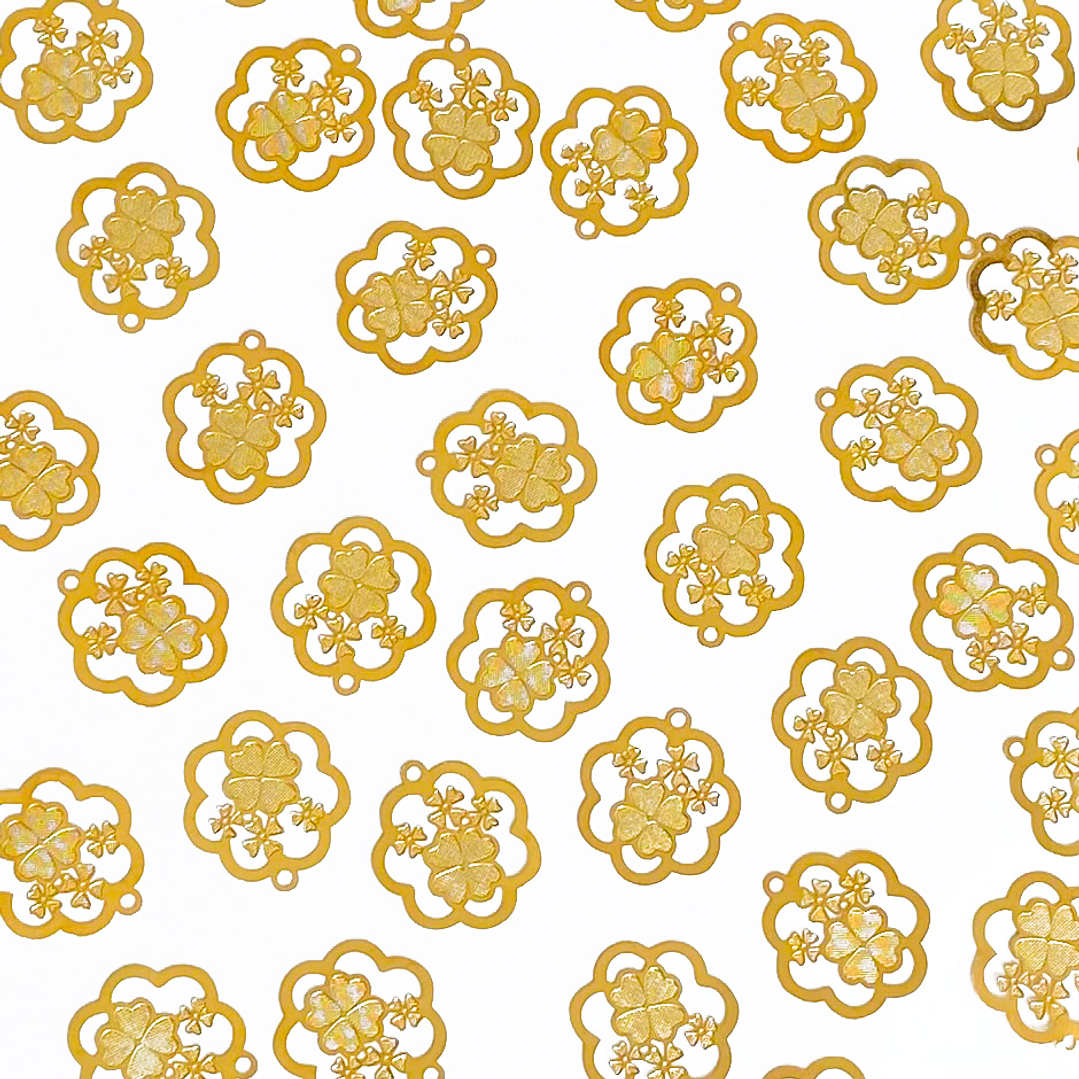 TRÉBOL MINI DIJE BAÑO DE ORO T3379                  1