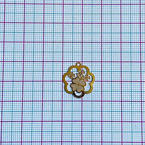 TRÉBOL MINI DIJE BAÑO DE ORO T3379                 