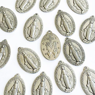 MEDALLA ✦ VIRGEN MILAGROSA ACERO