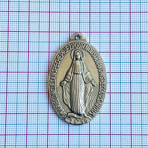 MEDALLA ✦ VIRGEN MILAGROSA ACERO
