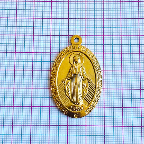 MEDALLA ✦ VIRGEN MILAGROSA ACERO