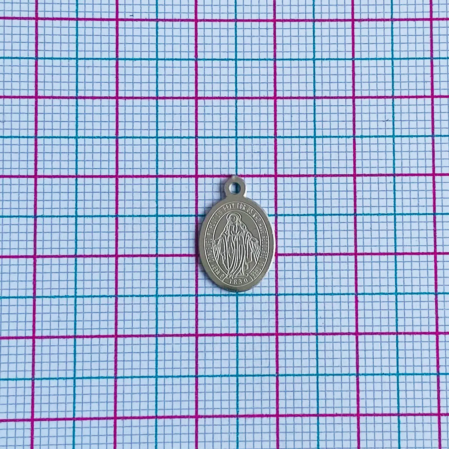 MEDALLA VIRGEN MILAGROSA ACERO 2