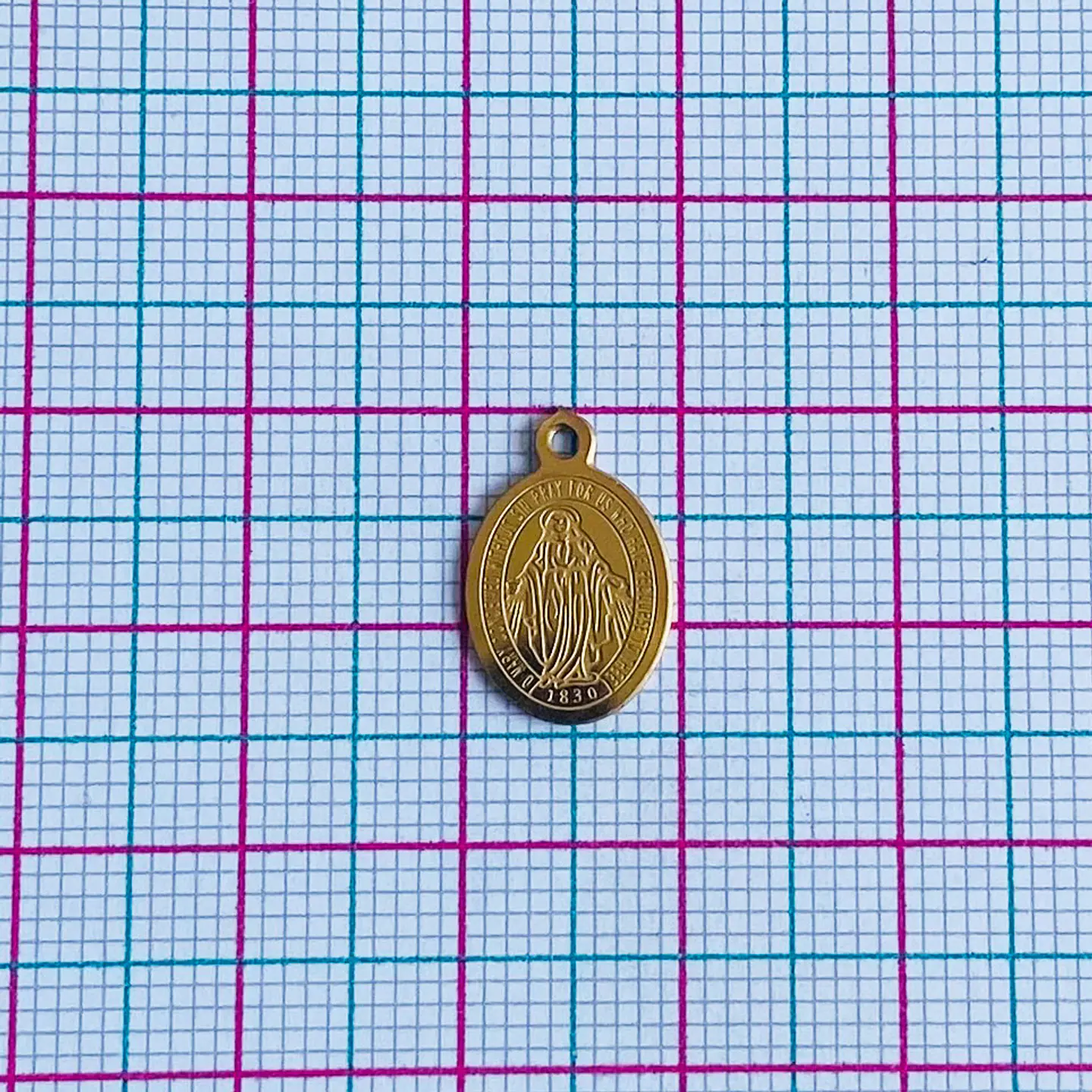 MEDALLA VIRGEN MILAGROSA ACERO 2