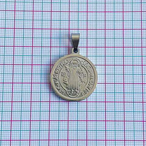 MEDALLA SAN BENITO ACERO