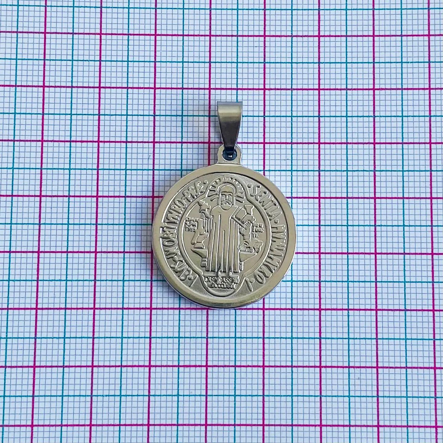 MEDALLA SAN BENITO ACERO 2