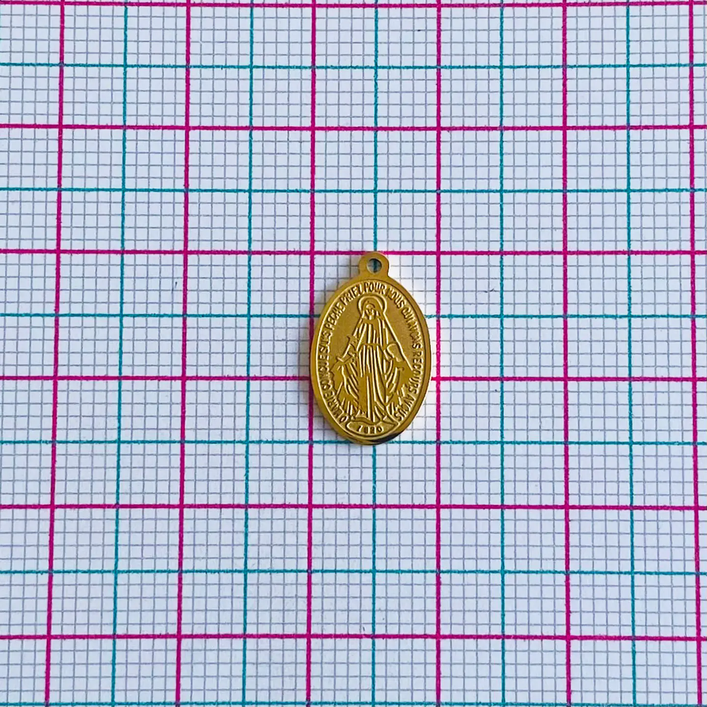 MEDALLA VIRGEN MILAGROSA ACERO 2