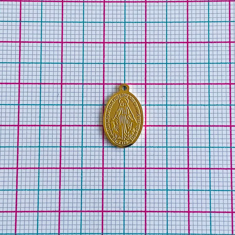 MEDALLA VIRGEN MILAGROSA ACERO 2