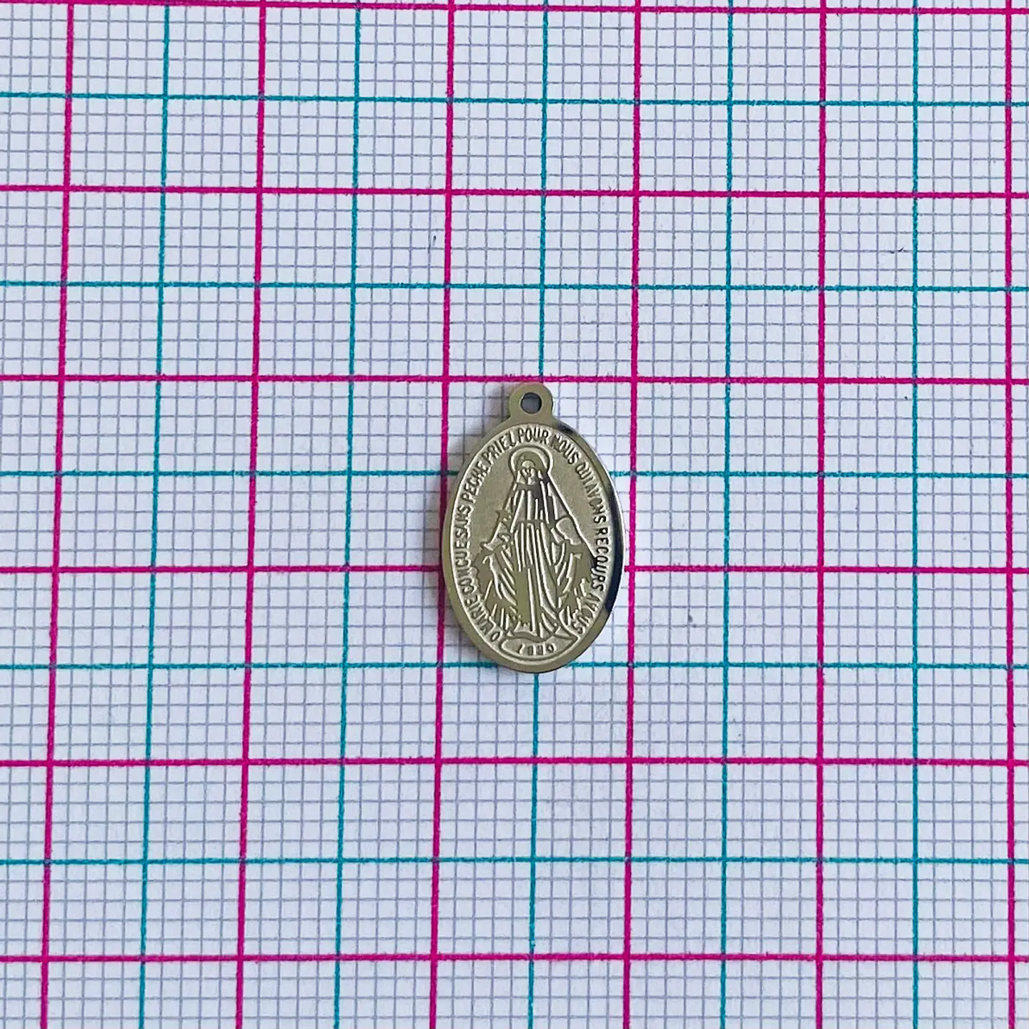 MEDALLA VIRGEN MILAGROSA ACERO 2