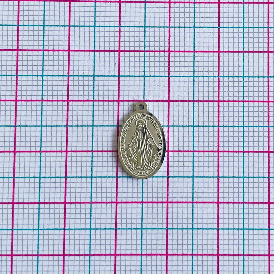 MEDALLA VIRGEN MILAGROSA ACERO 2