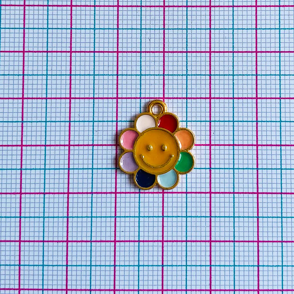 DIJE ✦ FLOR BAÑO DE ORO 2