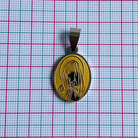 MEDALLA VIRGEN MARIA ACERO