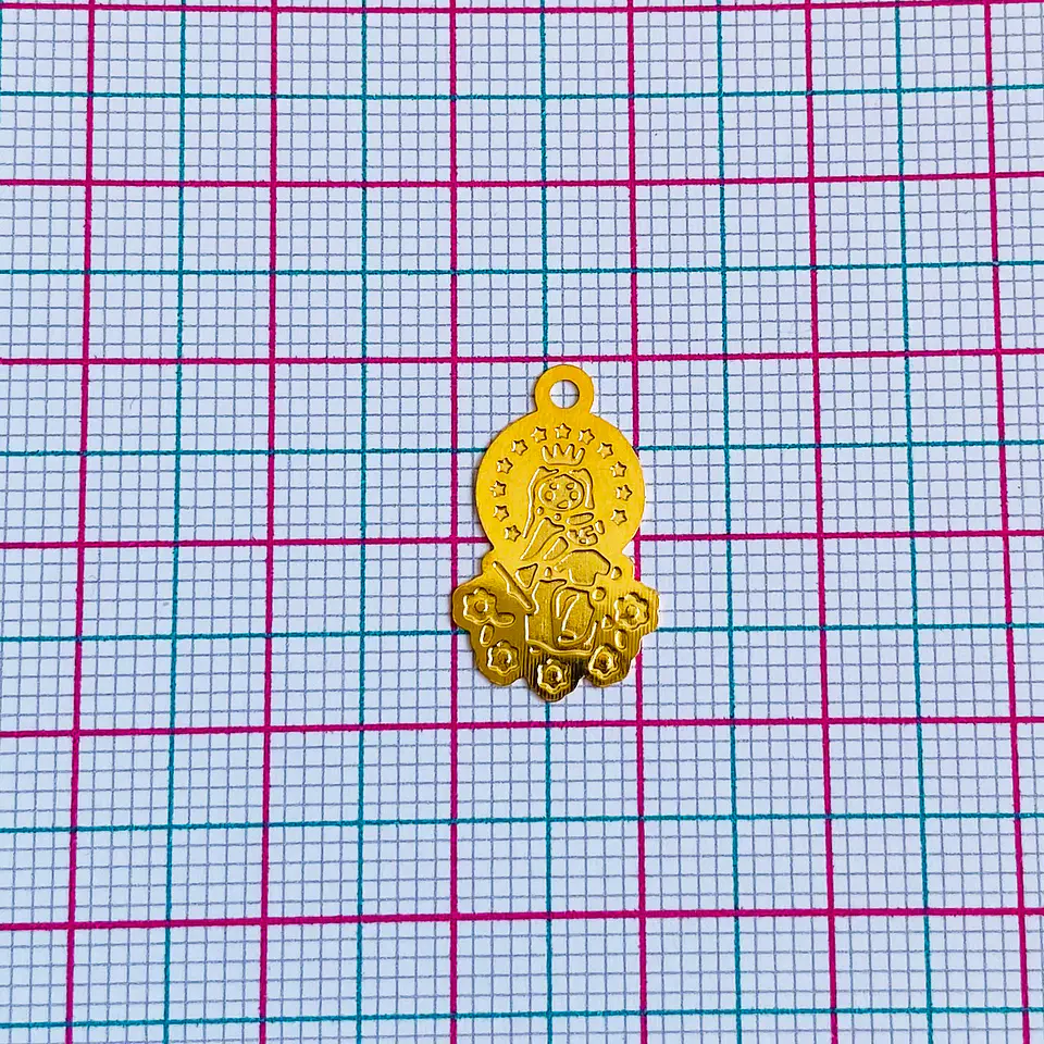 MINI DIJE ✦ VIRGEN DEL CARMEN BAÑO DE ORO  2