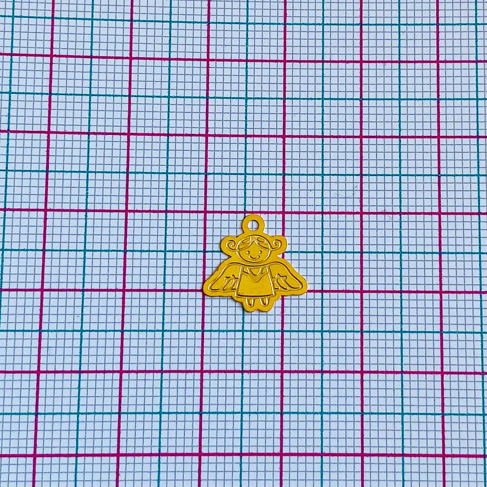 ÁNGEL MINI DIJE BAÑO DE ORO FT-5-GOLD         2