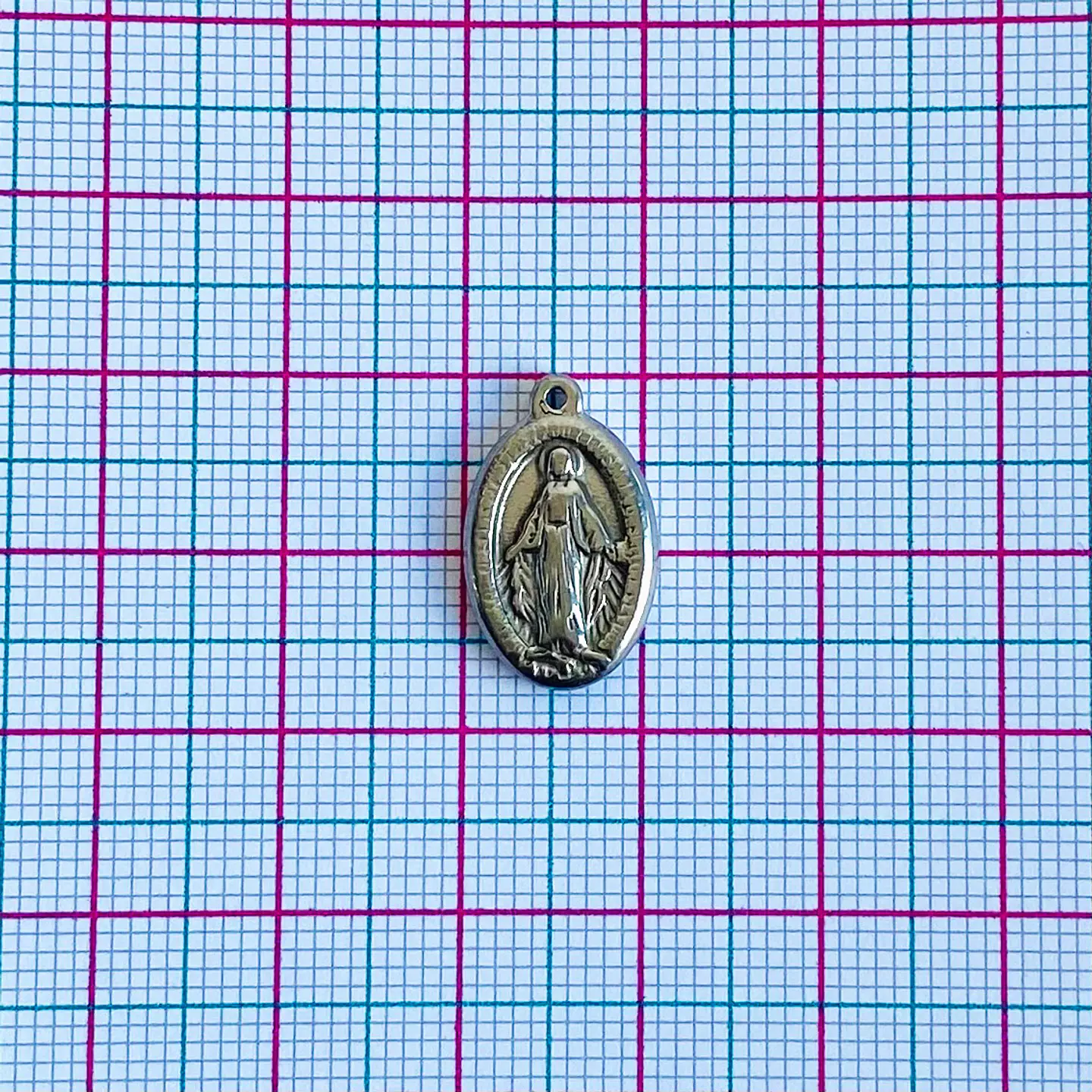 MEDALLA VIRGEN MILAGROSA ACERO 2