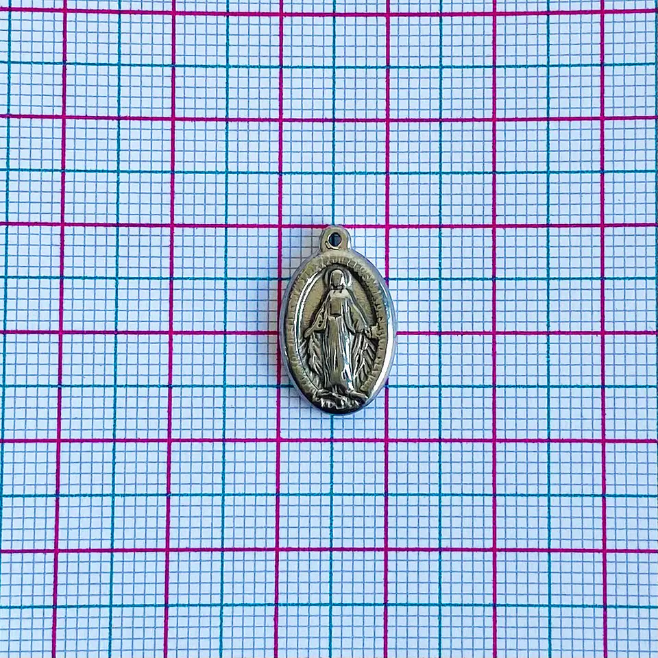 MEDALLA VIRGEN MILAGROSA ACERO 2