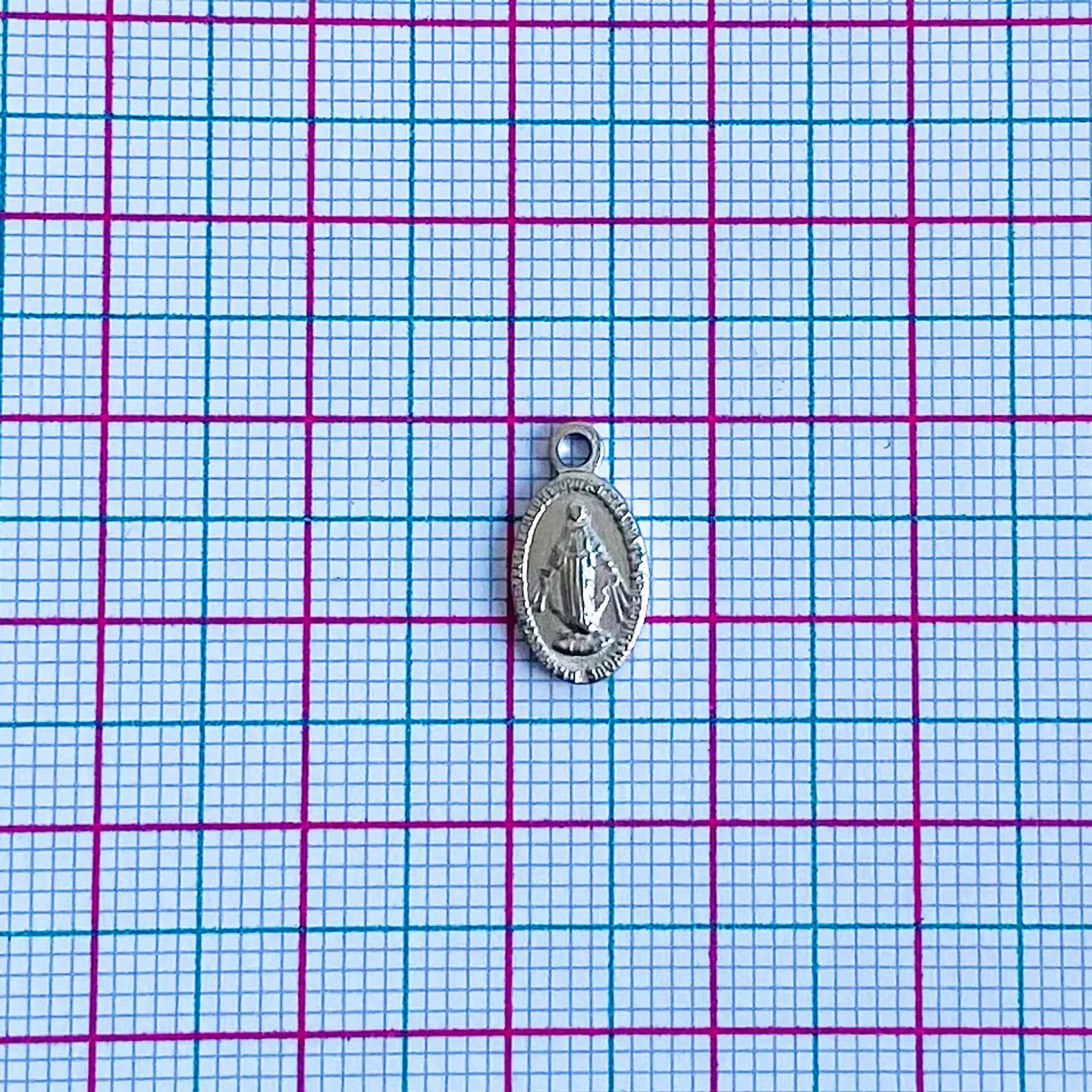 MEDALLA VIRGEN MILAGROSA ACERO 2