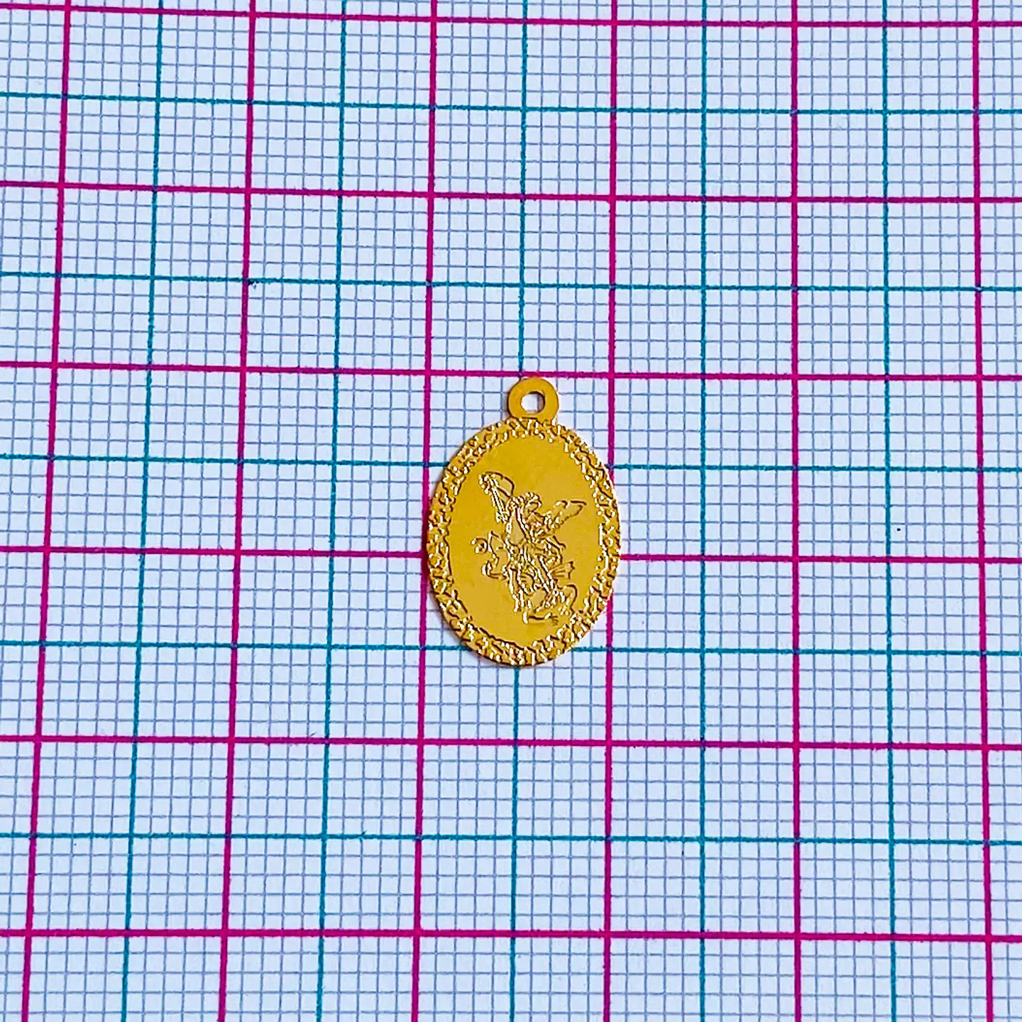 ARCÁNGEL SAN GABRIEL MINI DIJE BAÑO DE ORO SQ-1422-G 2