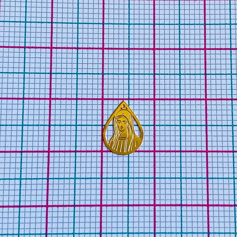 VIRGEN MINI DIJE BAÑO DE ORO T5339                           