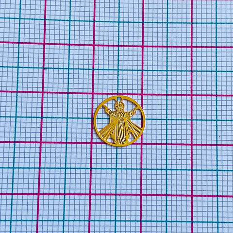 SEÑOR DE LA DIVINA MISERICORDIA MINI DIJE BAÑO DE ORO T5342                              