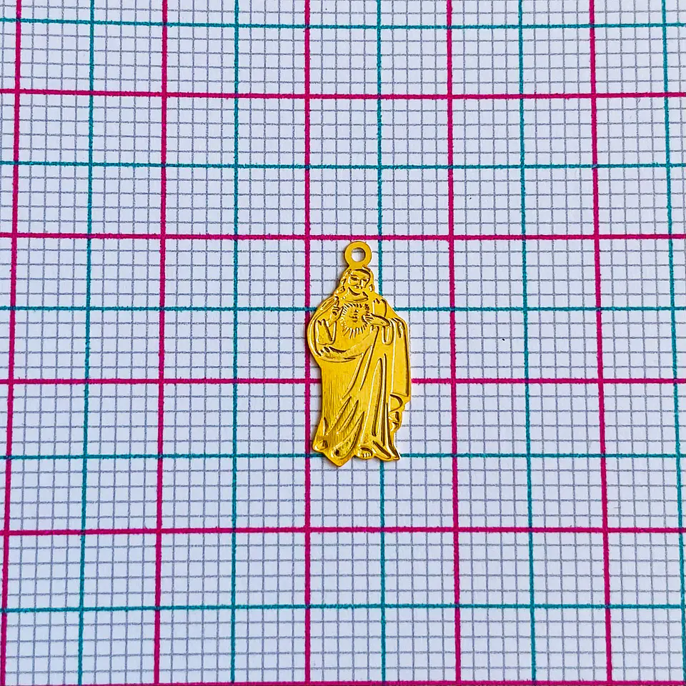 CORAZÓN DE JESÚS MINI DIJE BAÑO DE ORO T5355                                      2
