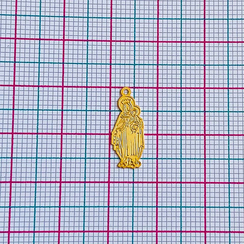 VIRGEN DEL CARMEN MINI DIJE BAÑO DE ORO T5356                         