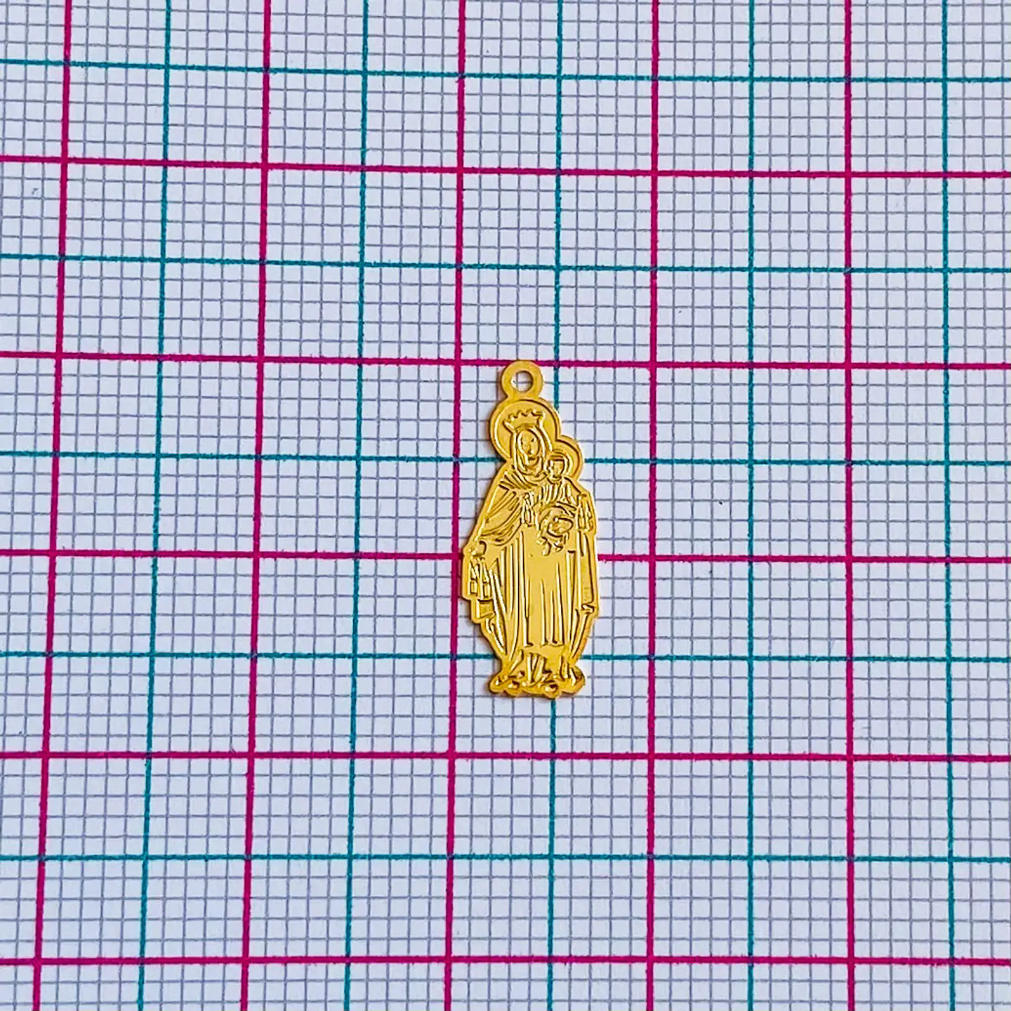 VIRGEN DEL CARMEN MINI DIJE BAÑO DE ORO T5356                          2