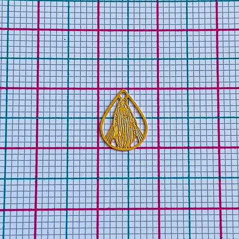 MINI DIJE ✦ VIRGEN MILAGROSA BAÑO DE ORO 8*10 MM