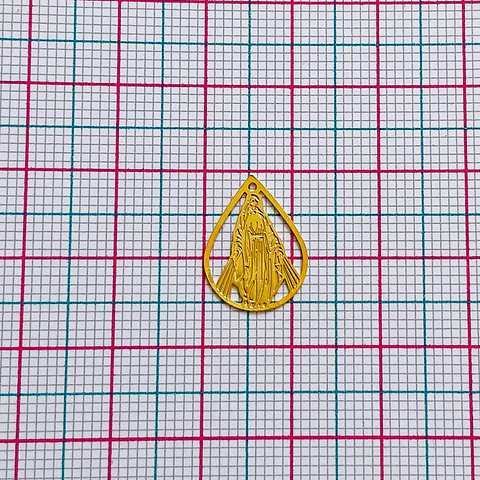 VIRGEN LA MILAGROSA MINI DIJE BAÑO DE ORO T5662-2#