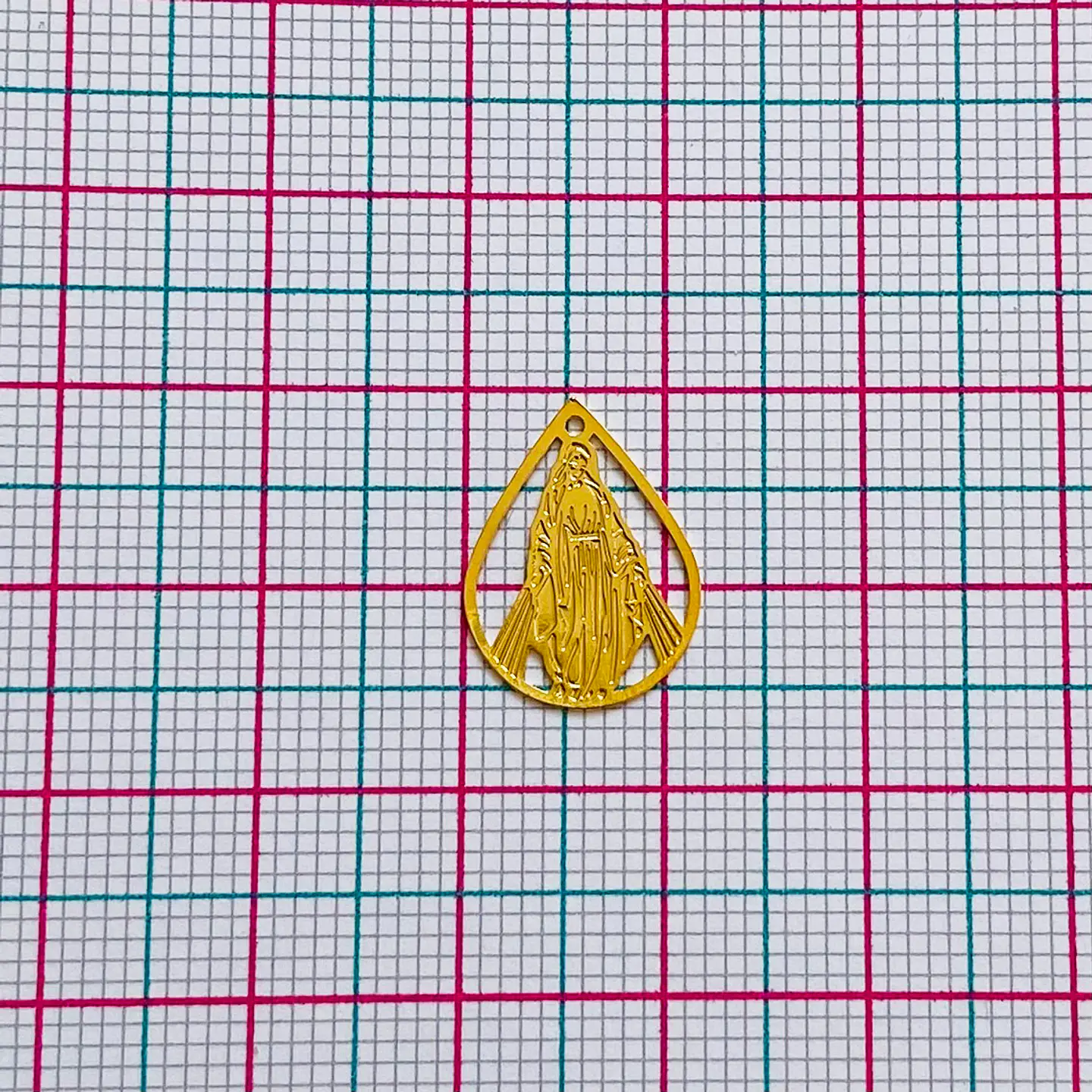 VIRGEN LA MILAGROSA MINI DIJE BAÑO DE ORO T5662-2# 2